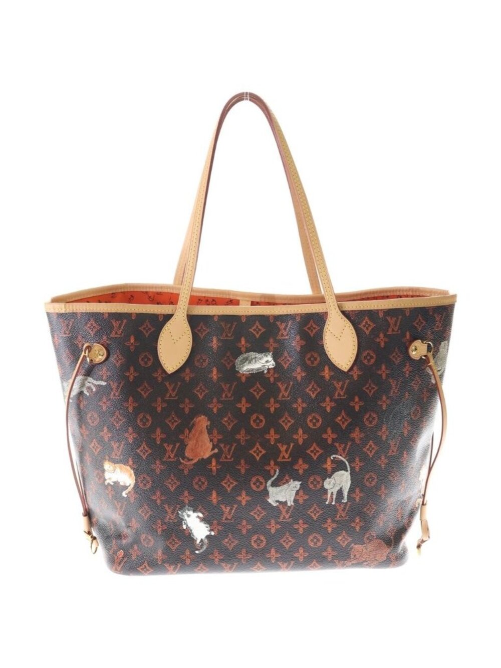 ★SOLD★ Louis Vuitton Catgram Neverfull MM Transformed Monogram Leather Hand Tote - Picture 2 of 6